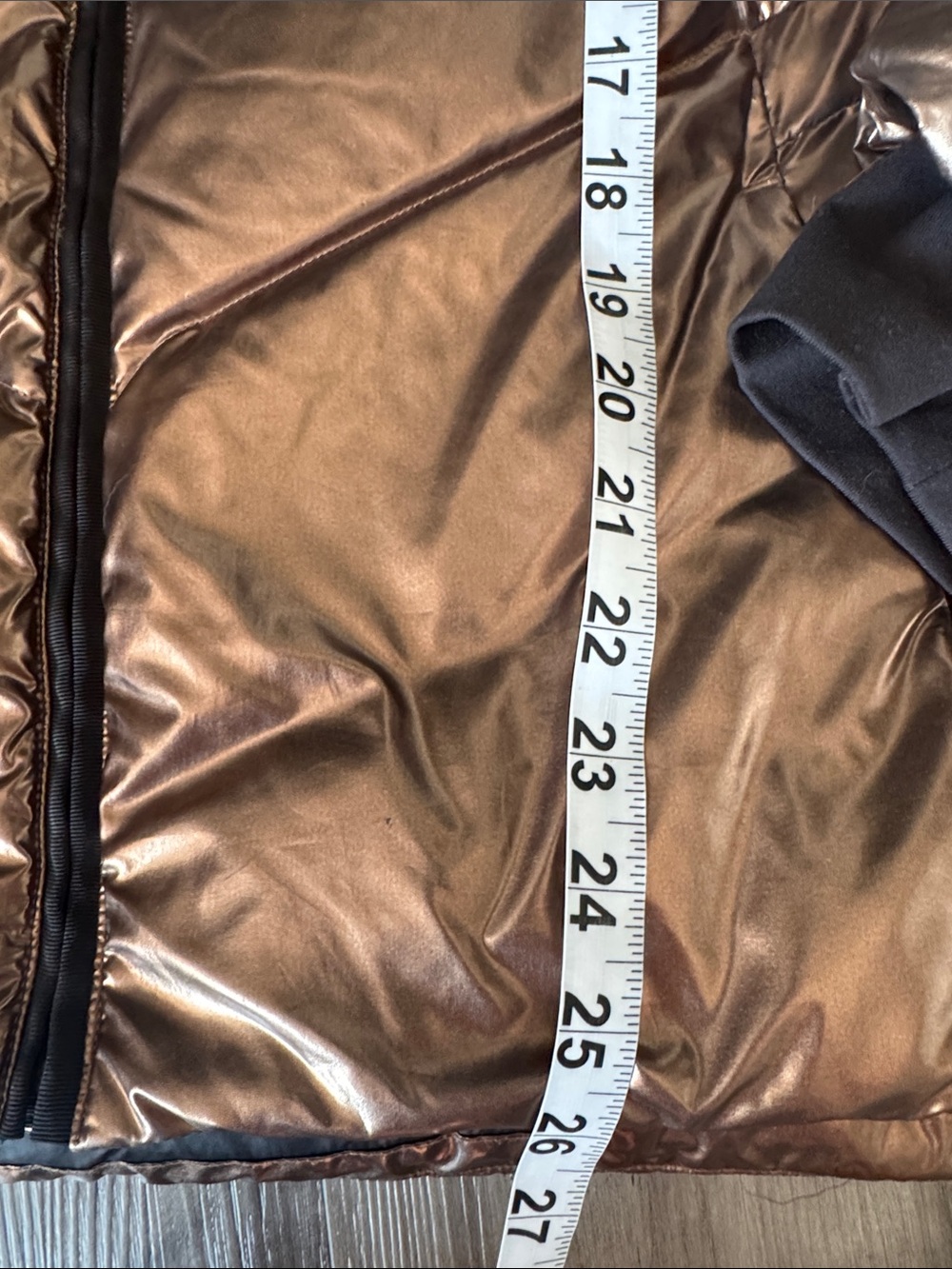 Athleta Lofty Metallic Down Puffer Jacket small women’s coat winter gold bronze - Picture 3 of 8